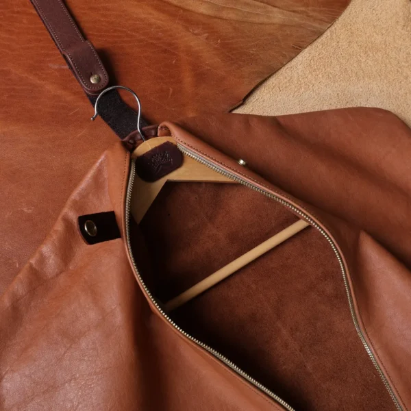 No. 7 Leather Garment Bag – Vintage Brown