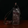 no 9 rover backpack in tobacco buffalo with American Alligator trim - id 001 - side view