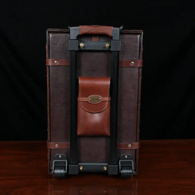 the no. 3 leather travel trunk - back view