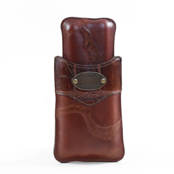 Branded Leather Cigar Case – American Steerhide & American Alligator
