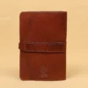 back side of colonel littletons private stock journal with a rugged leather