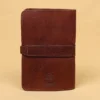 back view of colonel littletons private stock journal with a rugged leather