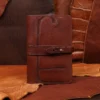 front view of colonel littletons private stock journal with a rugged leather