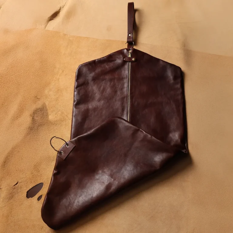 Colonel Littleton Leather Garment Bag in American Buffalo