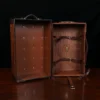 the no. 3 leather travel trunk - open view