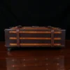 the no. 3 leather travel trunk - side view