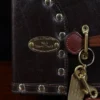 the no. 3 leather travel trunk - plate view - id 001