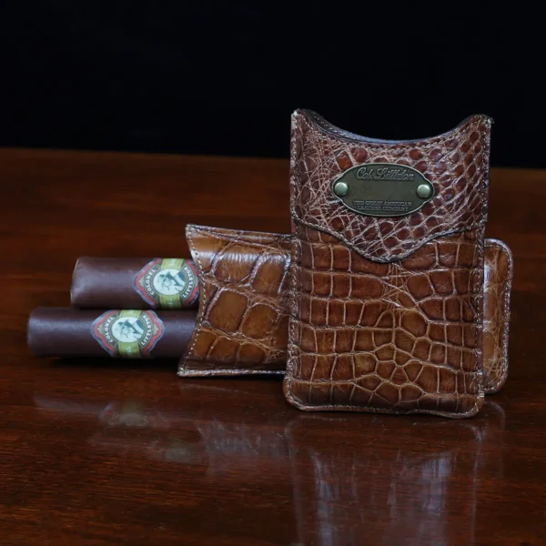 Leather Cigar Case – American Alligator