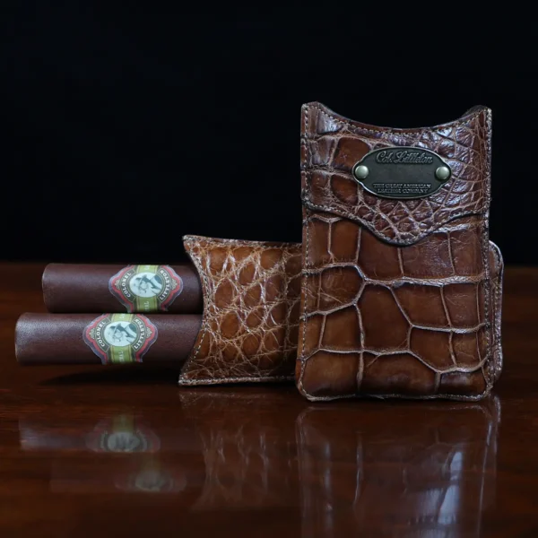 Leather Cigar Case – American Alligator