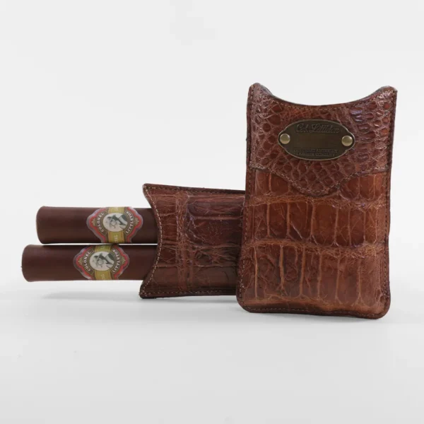 Leather Cigar Case – American Alligator
