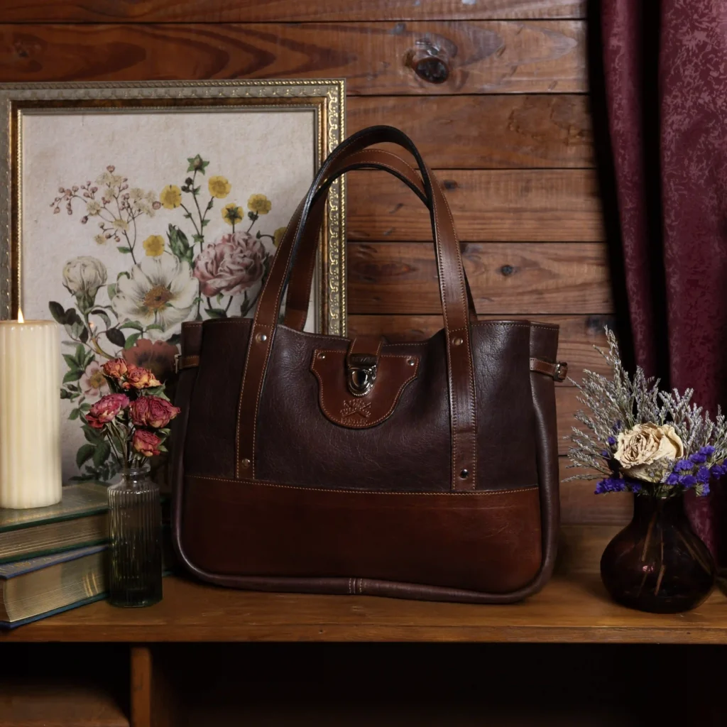 Timeless Valentine's Day Gifts 8 The Bentley Tote on a table with flowers