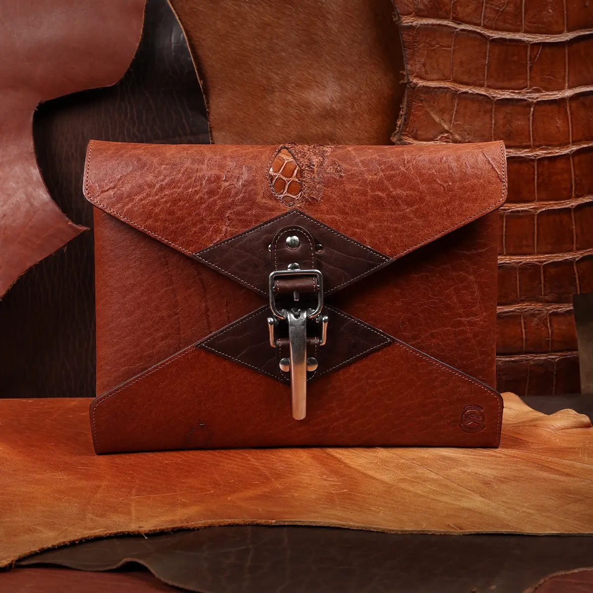 View larger image of emissary envelope in American Steerhide and American Buffalo showing the front