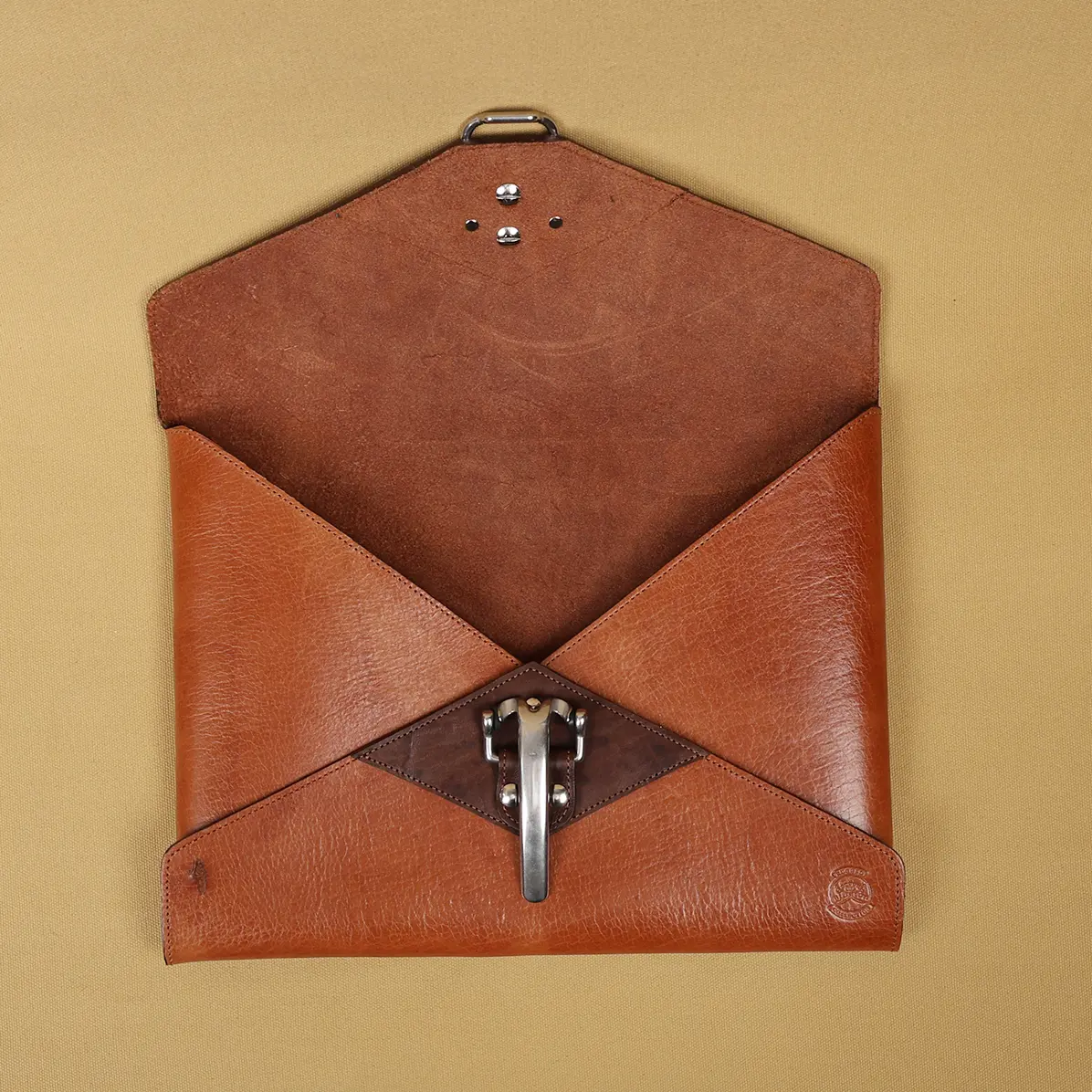 View larger image of emissary envelope in American Steerhide and American Buffalo showing the front