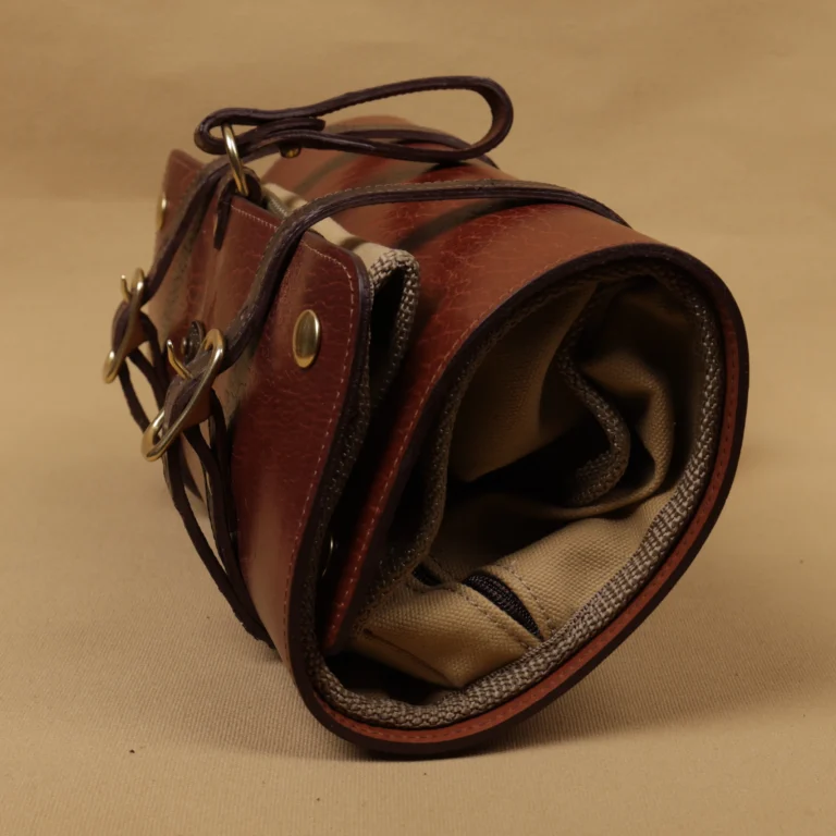 colonel's private stock shave kit with alligator trim showing the side