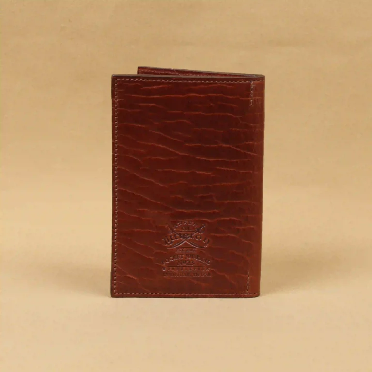 leather pocket journal with unique leather pattern