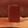 leather pocket journal with unique leather pattern