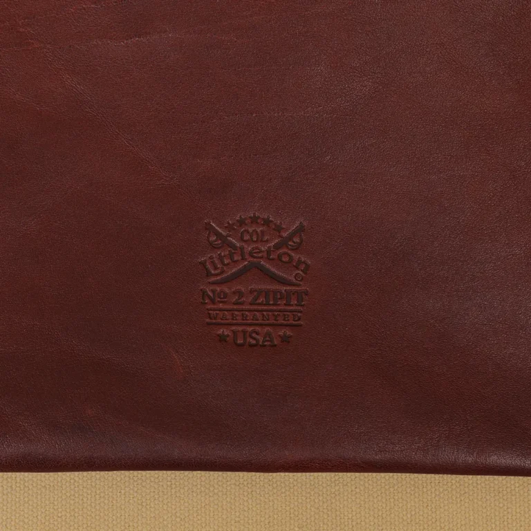 colonel littletons private stock zip it bag with a brand showing the stamp