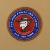 back side of the shotgun shell coaster
