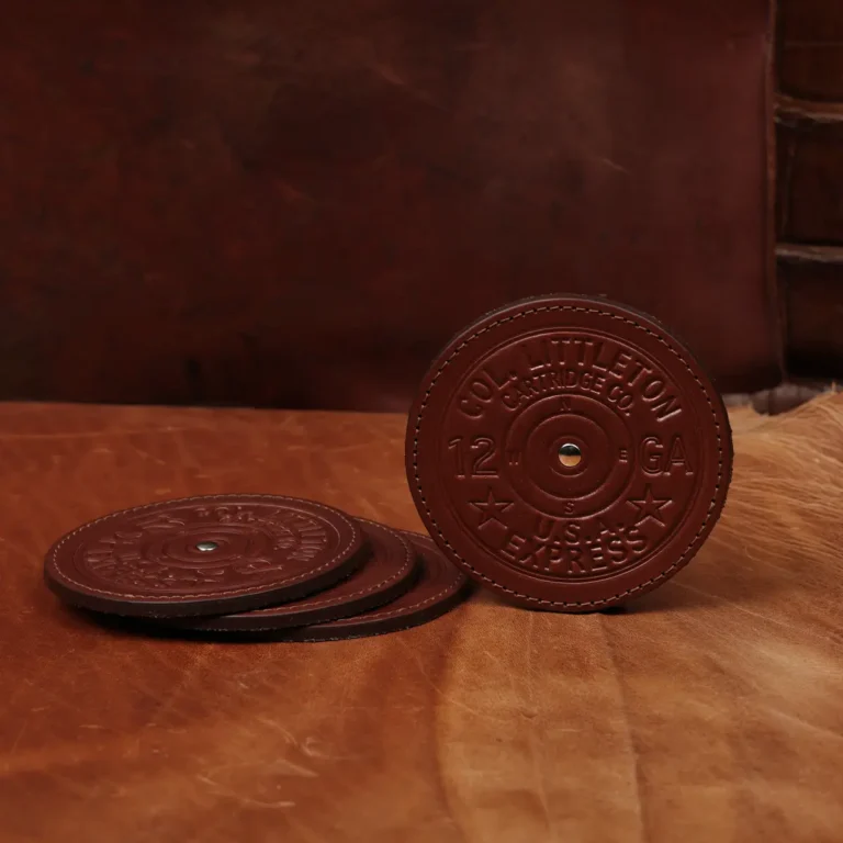 front side of the shotgun shell coaster
