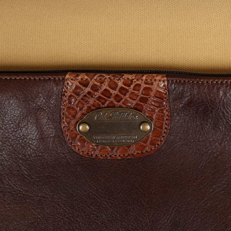 colonel littletons private stock zip it bag with american alligator