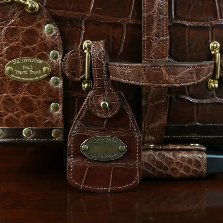 Alligator Luggage Tag view of the American Alligator travel trunk