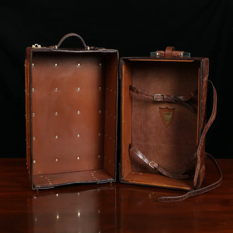 inside view of the American Alligator travel trunk