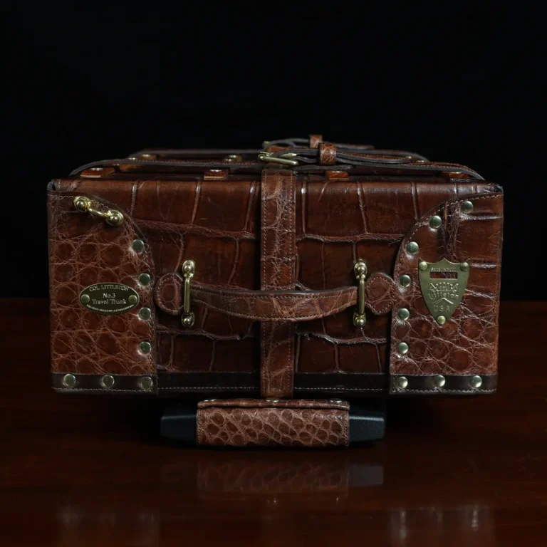 top view of the American Alligator travel trunk