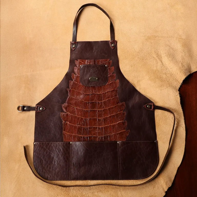 American Buffalo Apron with an Ameircan Alligator Tail sewn on the front