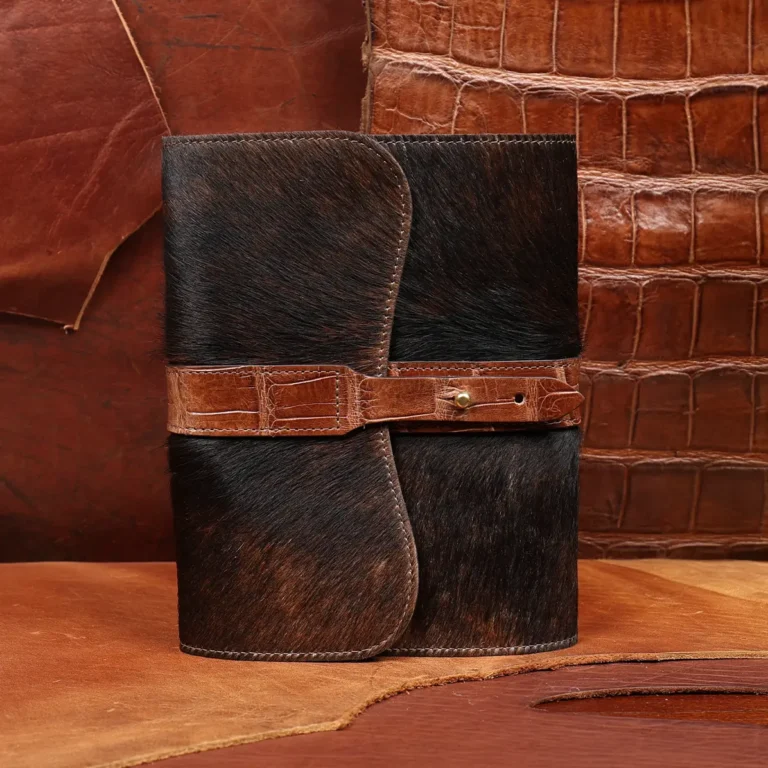 front side of the no 9 journal with the hair on hide