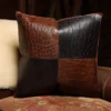 Leather Pillow - American Alligator/American Buffalo