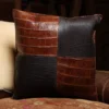 Leather Pillow - American Alligator/American Buffalo