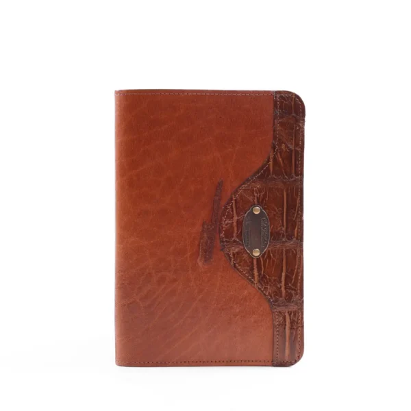 Rugged – Leather Travel Portfolio With Alligator Trim – Private Stock