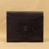 leather conceal carry pouch made of rugged american buffalo leather - back view