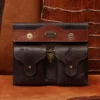leather conceal carry pouch made of rugged american buffalo leather