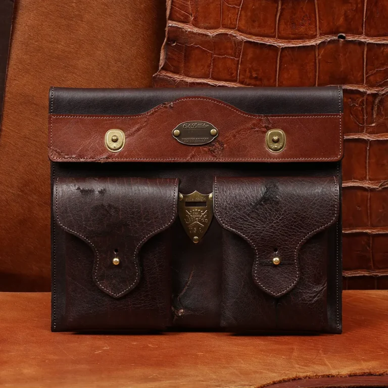 leather conceal carry pouch made of rugged american buffalo leather