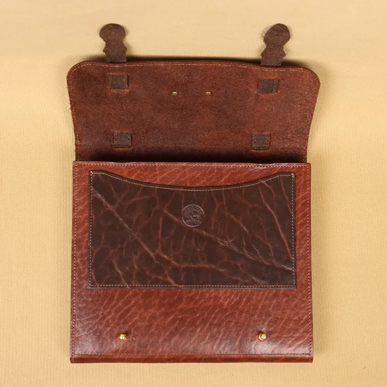 rugged leather no 33 notebook in colonels private stock collection - view of pocket