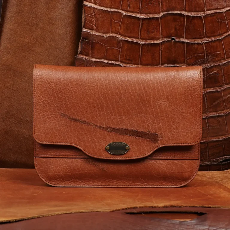 american buffalo pocket made of colonel private stock rugged leather