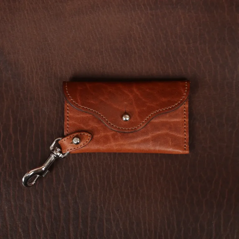 Rugged leather key wallet