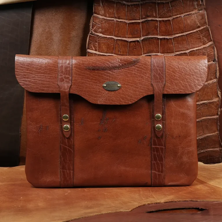 front of the american steerhide and document bag from Colonel's Private Stock Collection