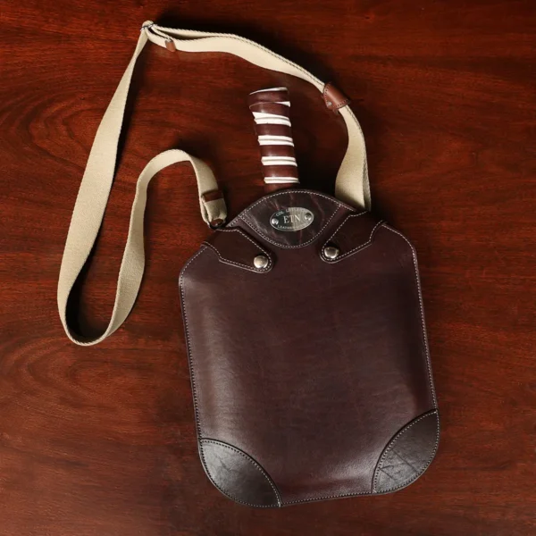 No. 1 Pickleball Paddle Case-American Steerhide/American Buffalo Trim