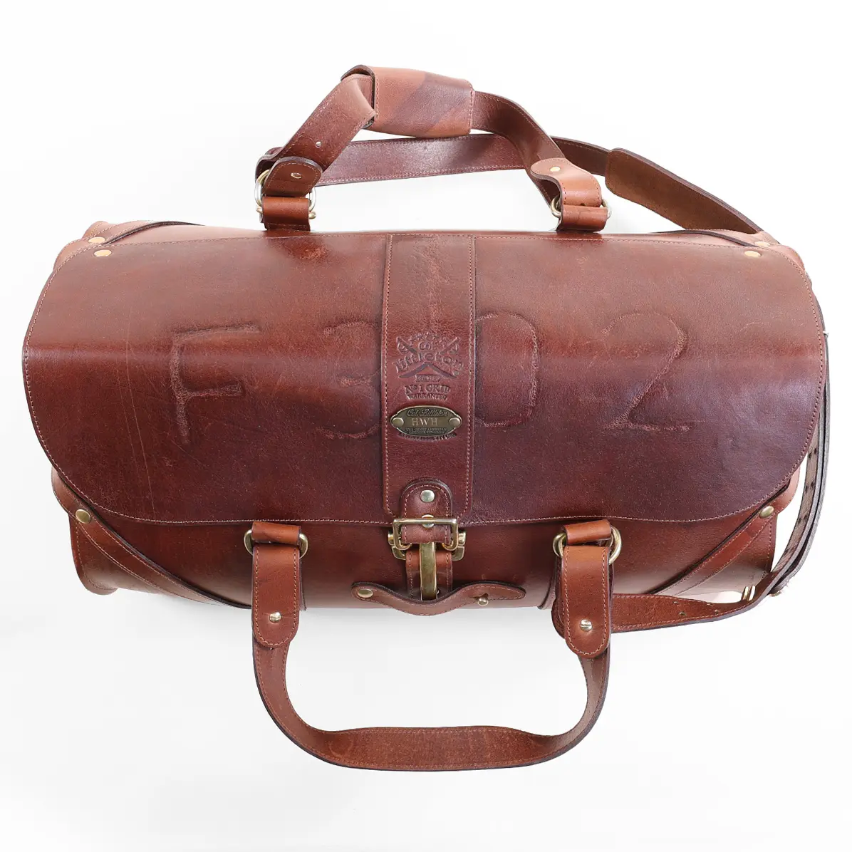 View larger image of No. 1 Branded Leather Grip bag in Colonel's Private Stock - top view