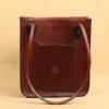 Leather Steeplechase tote - colonel's private stock - back view