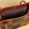 Leather Steeplechase tote - colonel's private stock - inside view