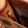 Leather Steeplechase tote - colonel's private stock - key holder view