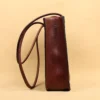 Leather Steeplechase tote - colonel's private stock - side view