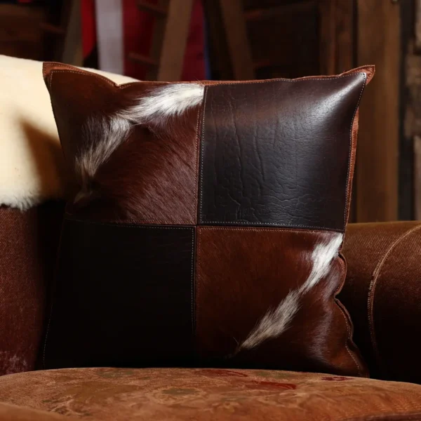 Colonel’s “Hair-On-Hide” & American Buffalo Leather Pillow