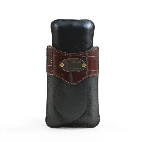 Branded Leather Cigar Case – American Steerhide & American Alligator – 002