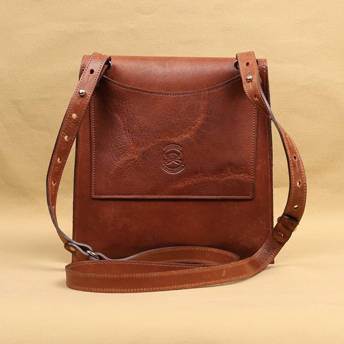 View larger image of front view of the derby hand bag with a brand - back view