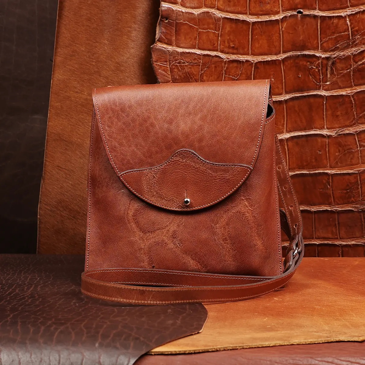 View larger image of front view of the derby hand bag with a brand