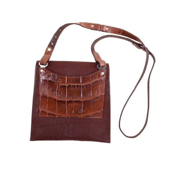 No. 22B Derby Crossbody Purse in Burgundy American Buffalo– Private Stock